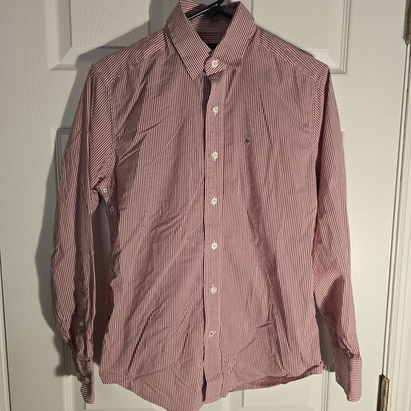 Victorinox Other - Victorinox Vertical Striped Tailored Fit Red/White Button Down Long Sleeve Shirt